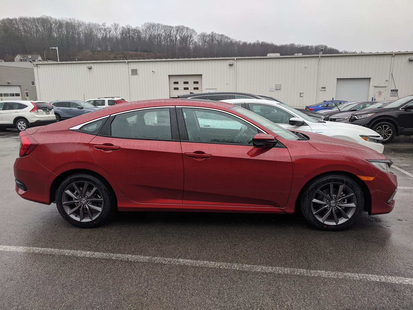 New 2020 Honda Civic Sedan EX in Molten Lava Pearl | Greensburg | #H07908