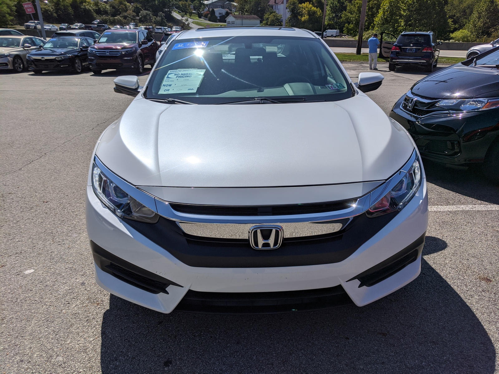 Certified Pre-Owned 2017 Honda Civic Sedan EX in White Orchid Pearl ...