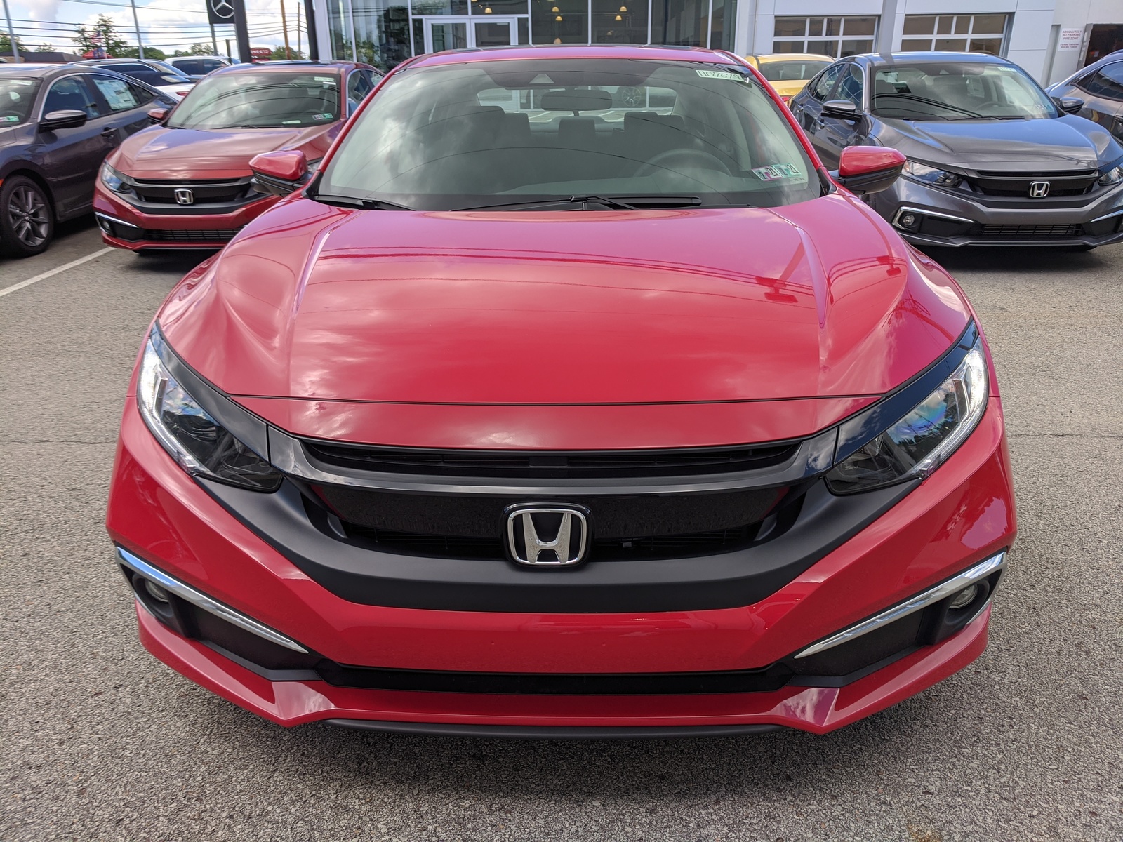 New 2020 Honda Civic Sedan EX in Rallye Red | Greensburg | #H07863