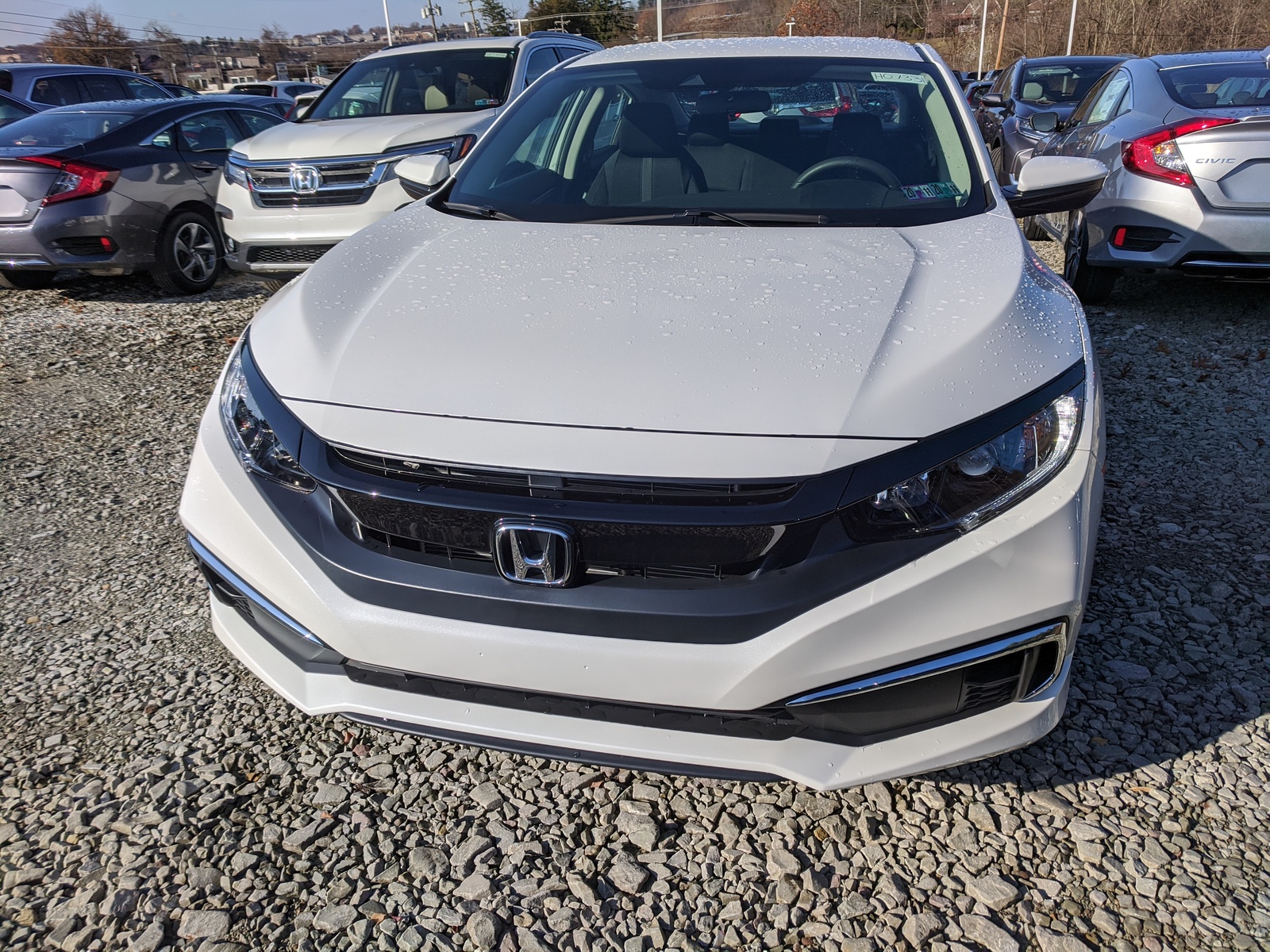 New 2020 Honda Civic Sedan LX in Platinum White Pearl ...