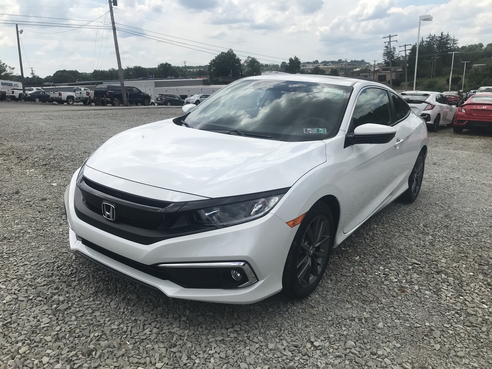 New 2020 Honda Civic Coupe EX in Platinum White Pearl | Greensburg | #