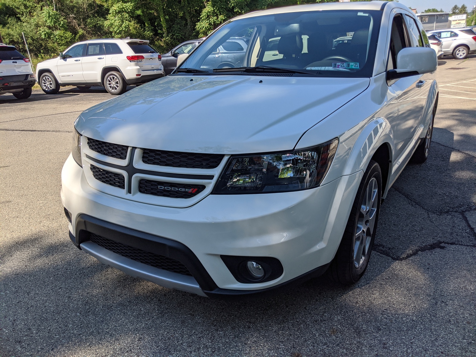 dodge journey white with black rims